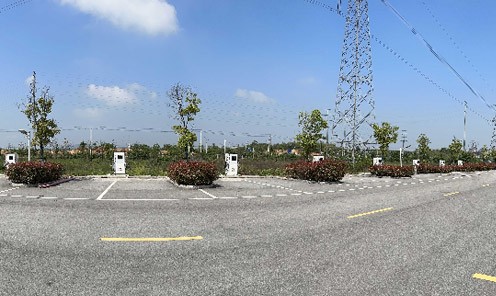 宝馨科技池州市城南停车场充电站项目（一期）正式送电